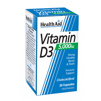 Health Aid Vitamin D3 5000iu 30tabs.